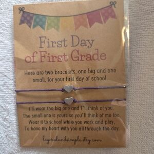 Purple Heart Friendship Bracelet Set for Kids